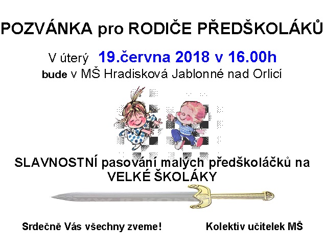 pozvánka na pasování